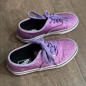 Purple sparkle vans